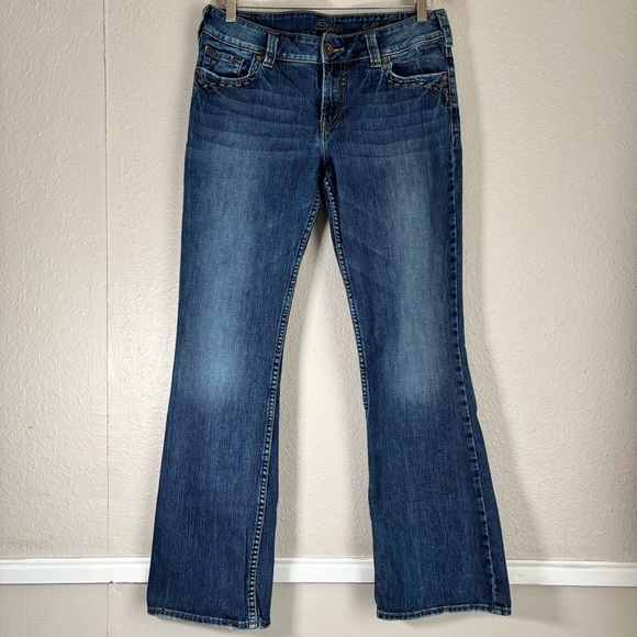 Silver Suki Surplus Mid Rise Bootcut Flare Jeans Size 30 - Picture 12 of 12